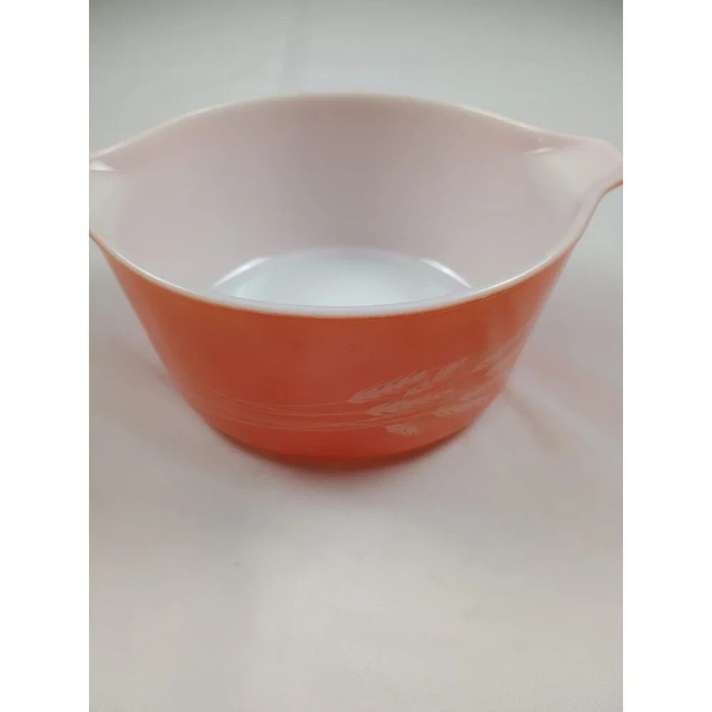 VTG Pyrex Autumn Harvest Casserole Dishes 2pc Set W Lids 475-B 2.5L 474-B 1.5L